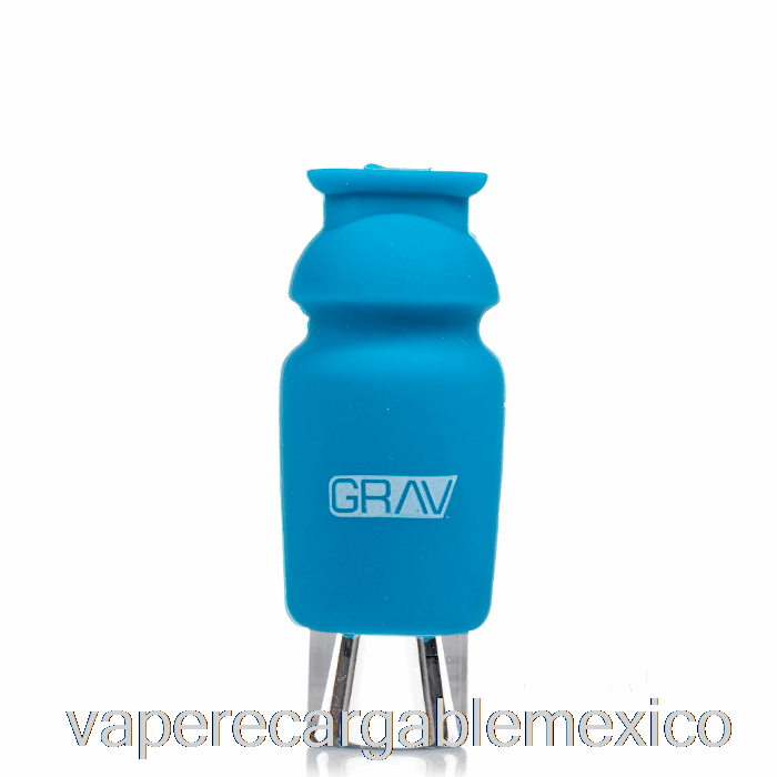 Vape Recargable Grav Muleta De Vidrio Con Tapa De Silicona Azul